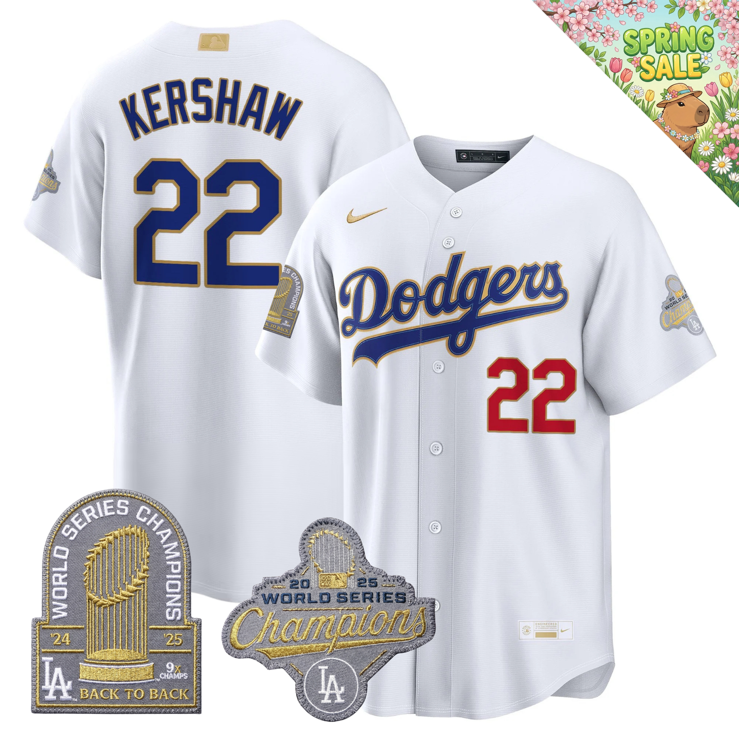 LAD "Gold Collection" Premier Limited Jersey - 9X World Series Champions - All Stitched
