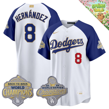 LAD "Gold Collection" Premier Limited Jersey - Back To Back World Series Champions Patch - All Stitched