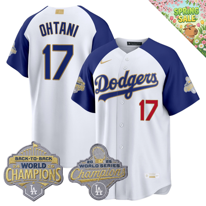 LAD "Gold Collection" Premier Limited Jersey - Back To Back World Series Champions Patch - All Stitched
