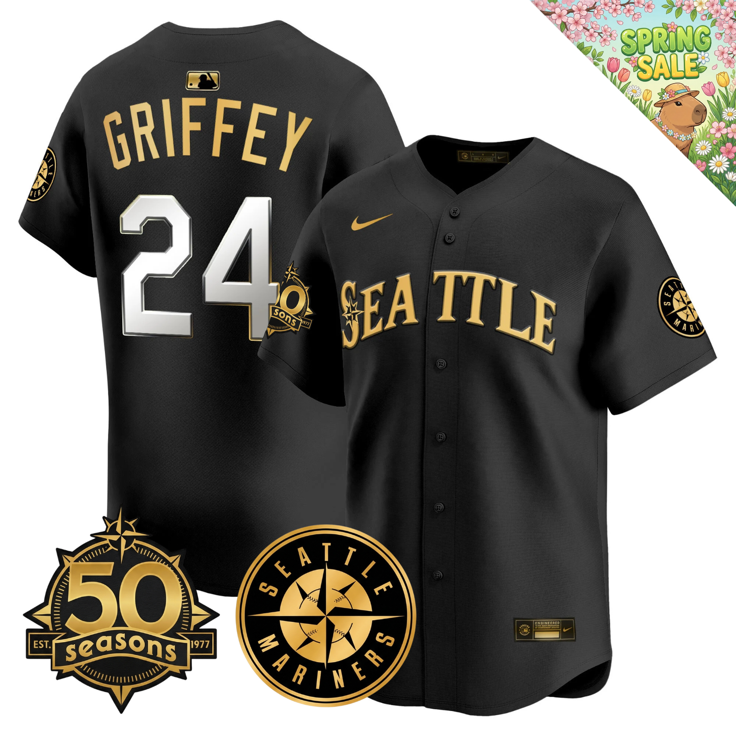 SEA 2026 Vapor Limited Gold Jersey - 50th Anniversary Patch - All Stitched