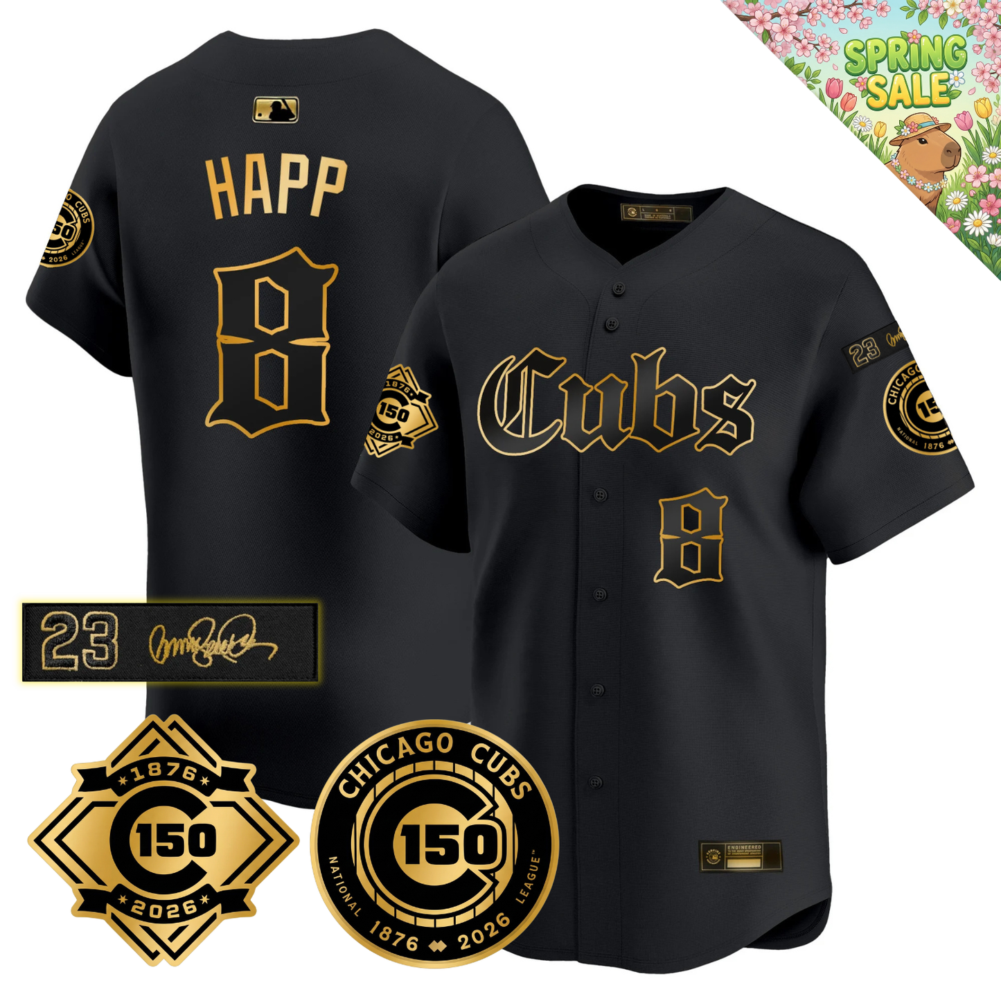 CHC Limited Gothic Gold Jersey - 150th Anniversary & Ryno Tribute Patch - All Stitched