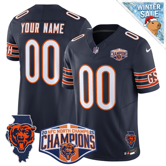 Custom CHI 2025 NFC North Champions Patch Jersey - All Stitched (Copy)