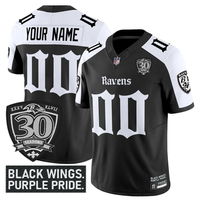 Custom BAL ’Gothic Nevermore Edition’ 30th Season Patch Vapor Limited Jersey - All Stitched (Copy) Alternate