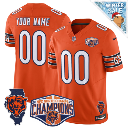 Custom CHI 2025 NFC North Champions Patch Jersey - All Stitched (Copy)