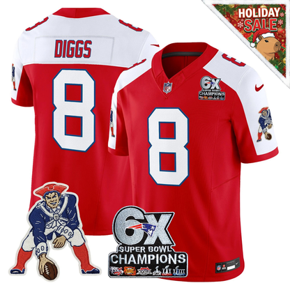 NE 6-Time Champions Patch Vapor Limited Jersey - All Stitched
