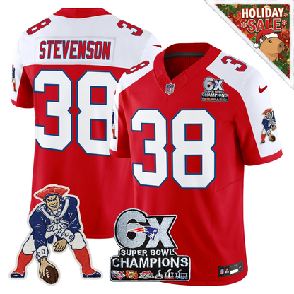 NE 6-Time Champions Patch Vapor Limited Jersey - All Stitched