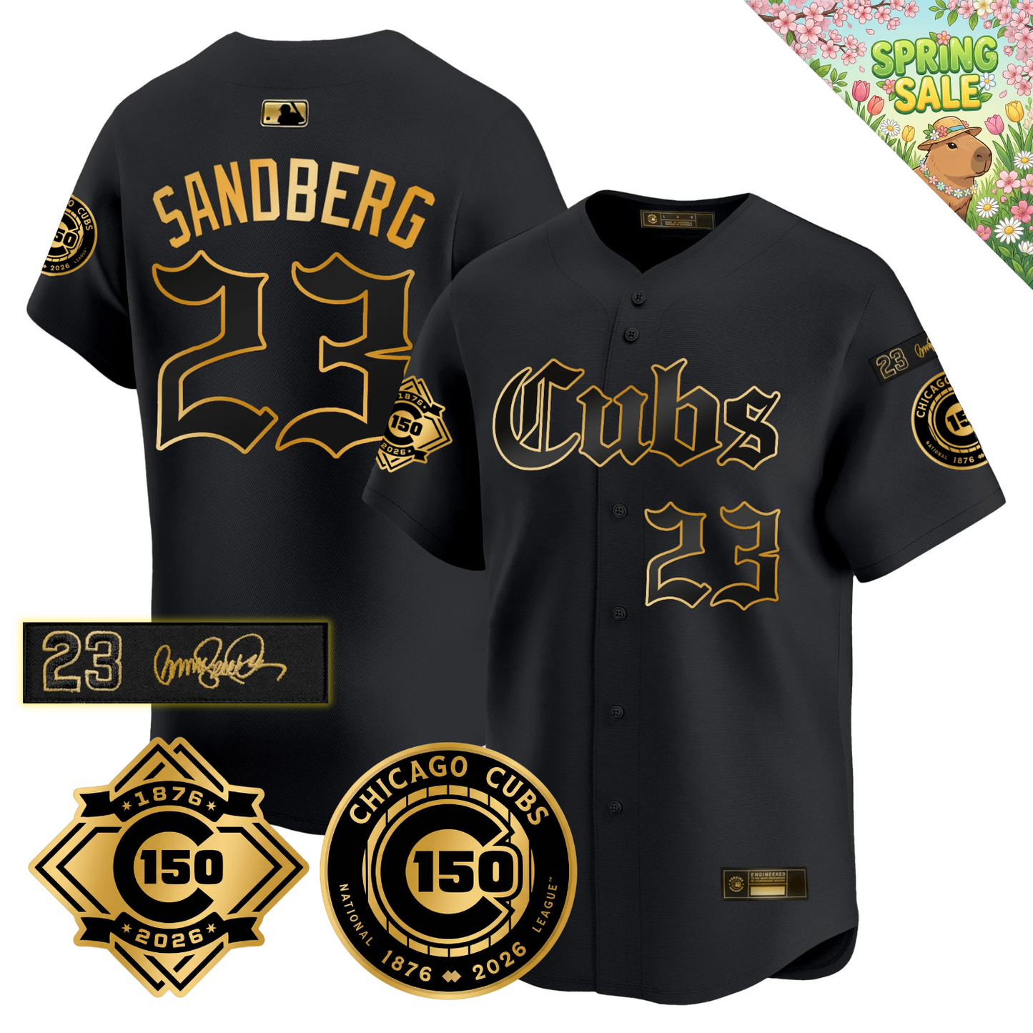 CHC Limited Gothic Gold Jersey - 150th Anniversary & Ryno Tribute Patch - All Stitched