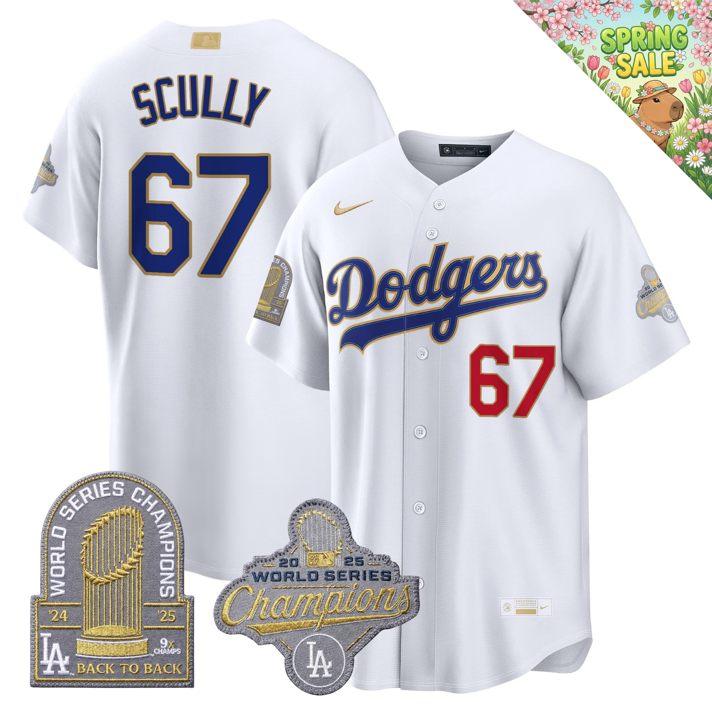 LAD "Gold Collection" Premier Limited Jersey - 9X World Series Champions - All Stitched