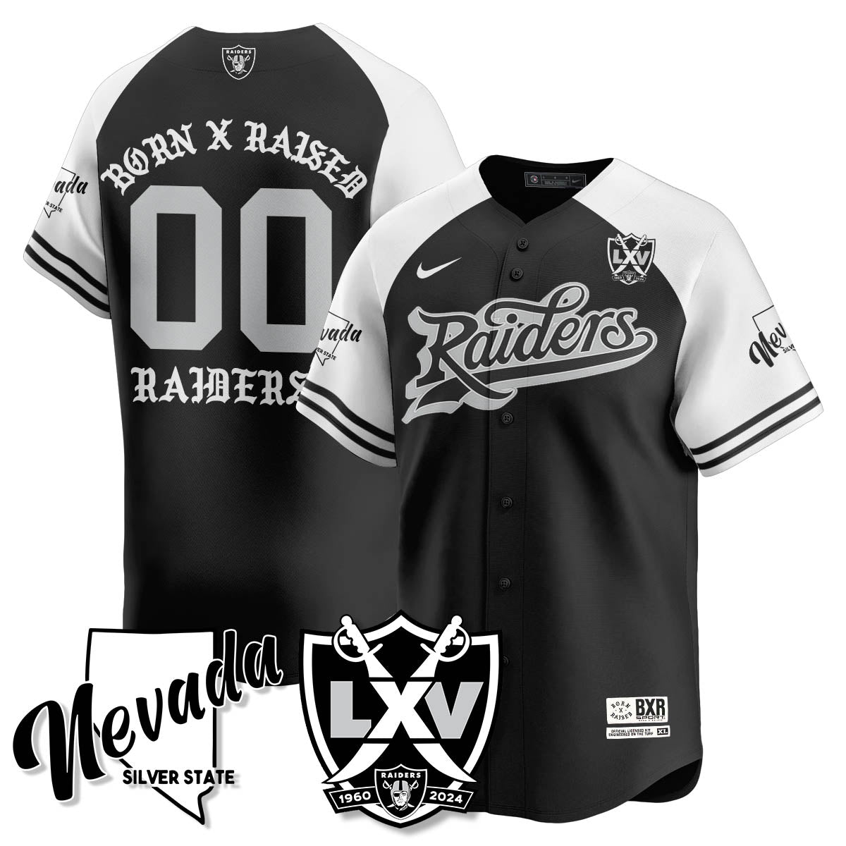 LVR Born x Raised Baseball Jersey - All Stitched