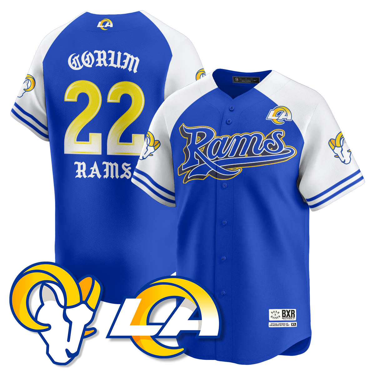 LAR Born x Raised Baseball Jersey - All Stitched