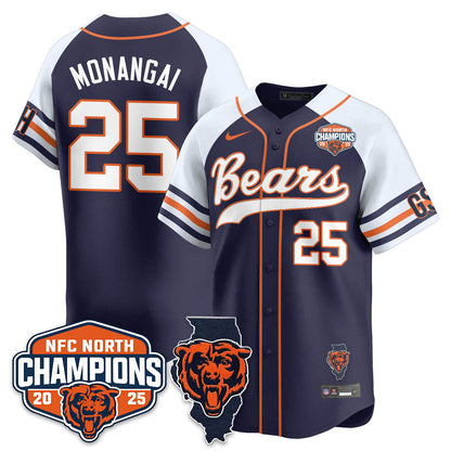CHI  NFC North Division Champions Vapor Limited Baseball Jersey - All Stitched