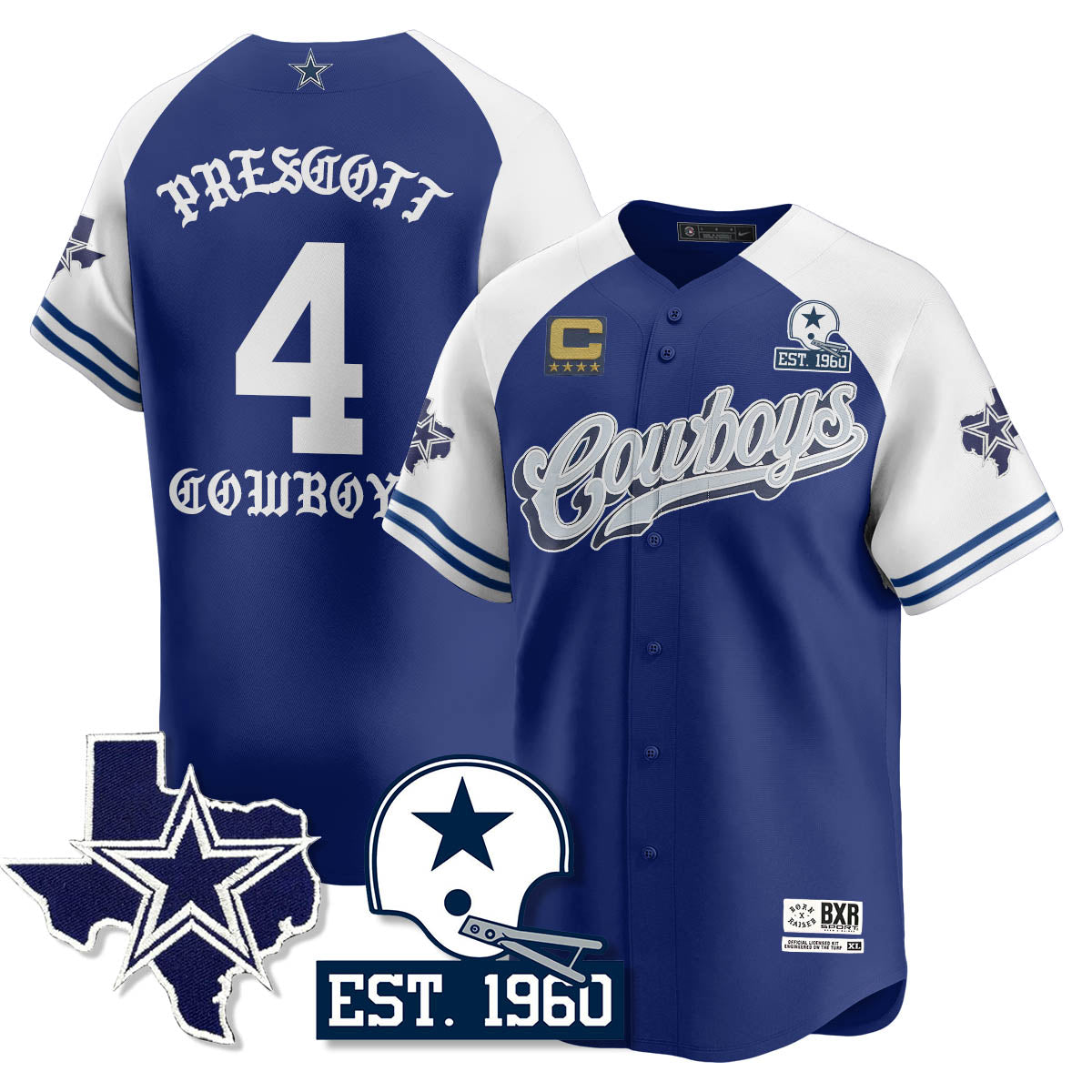 DAL Born x Raised Baseball Jersey - All Stitched