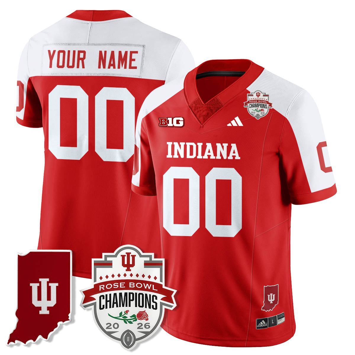 Indiana Hoosiers Vapor Limited Football Custom Jersey - Rose Bowl Champions - All Stitched