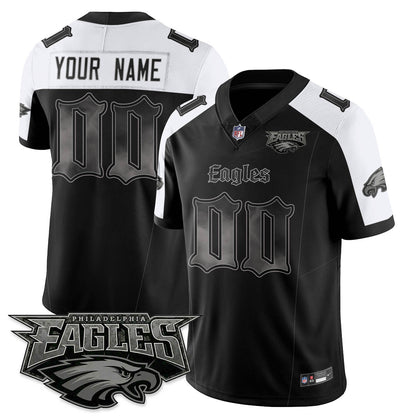 Custom PHI 'Dark Gothic Philly' Vapor Limited Jersey - All Stitched