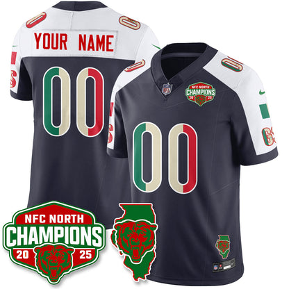 Custom CHI Mexico NFC North Division Champions Vapor Limited Jersey - All Stitched