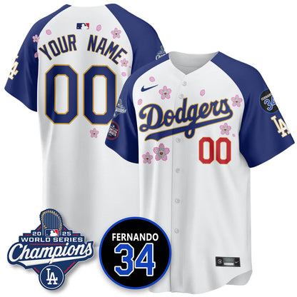 LAD Tokyo 2025 World Series Champions Custom Jersey - All Stitched