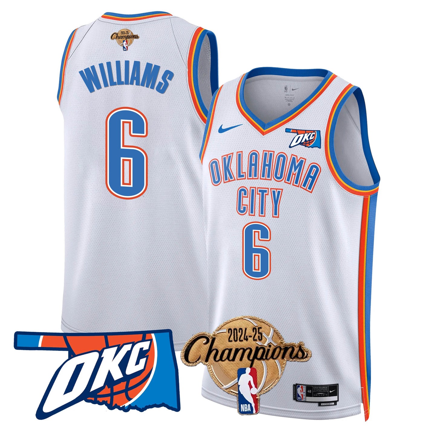 The Thunder 2024-25 Champions Jersey - All Stitched