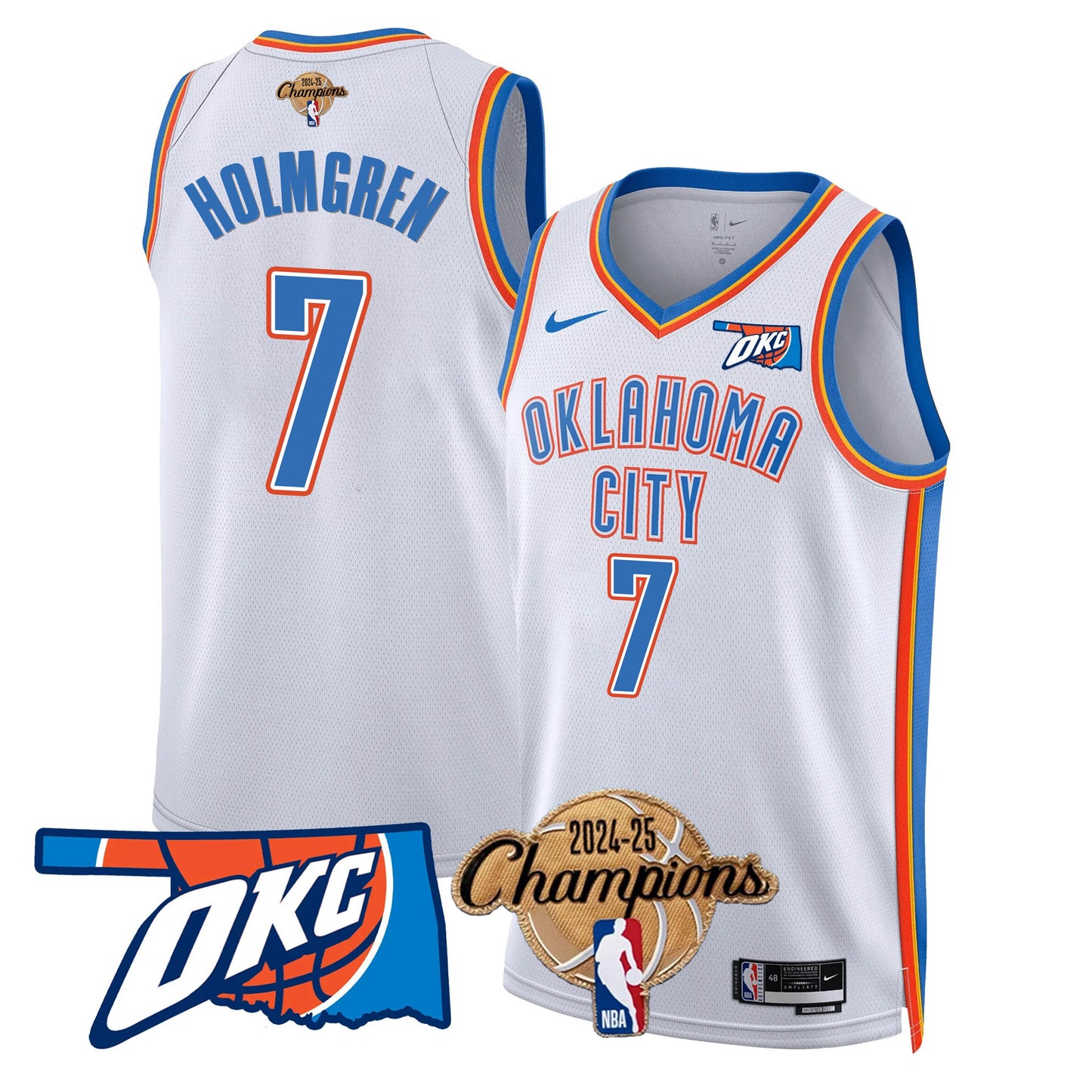 The Thunder 2024-25 Champions Jersey - All Stitched