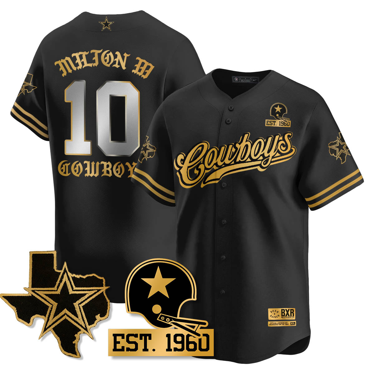 DAL Born x Raised Baseball Jersey - All Stitched