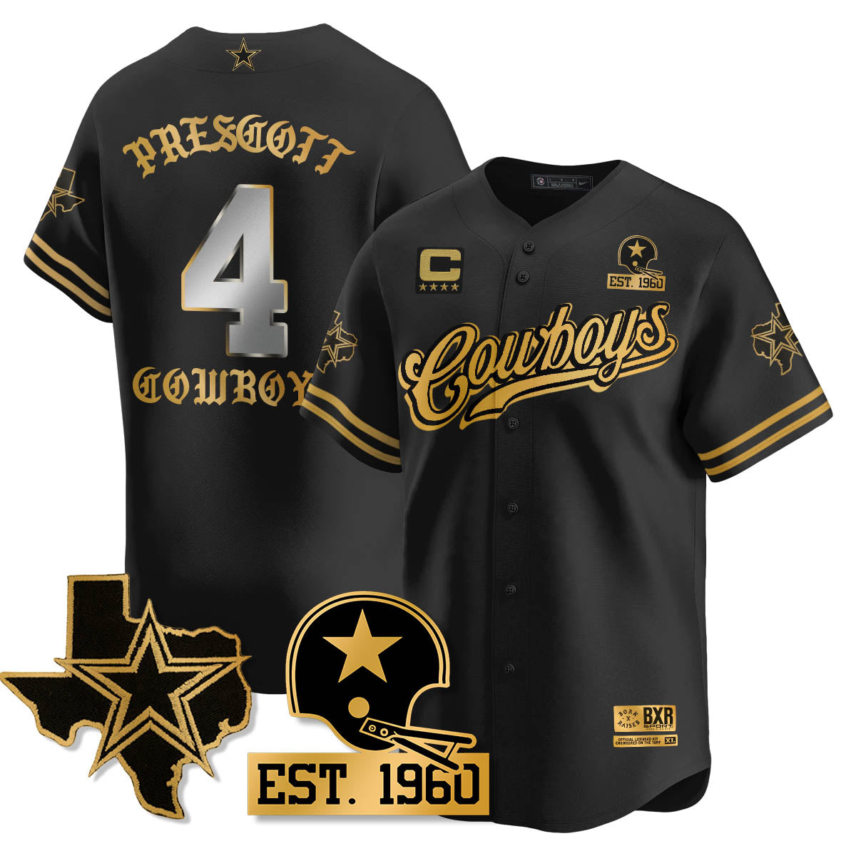 DAL Born x Raised Baseball Jersey - All Stitched