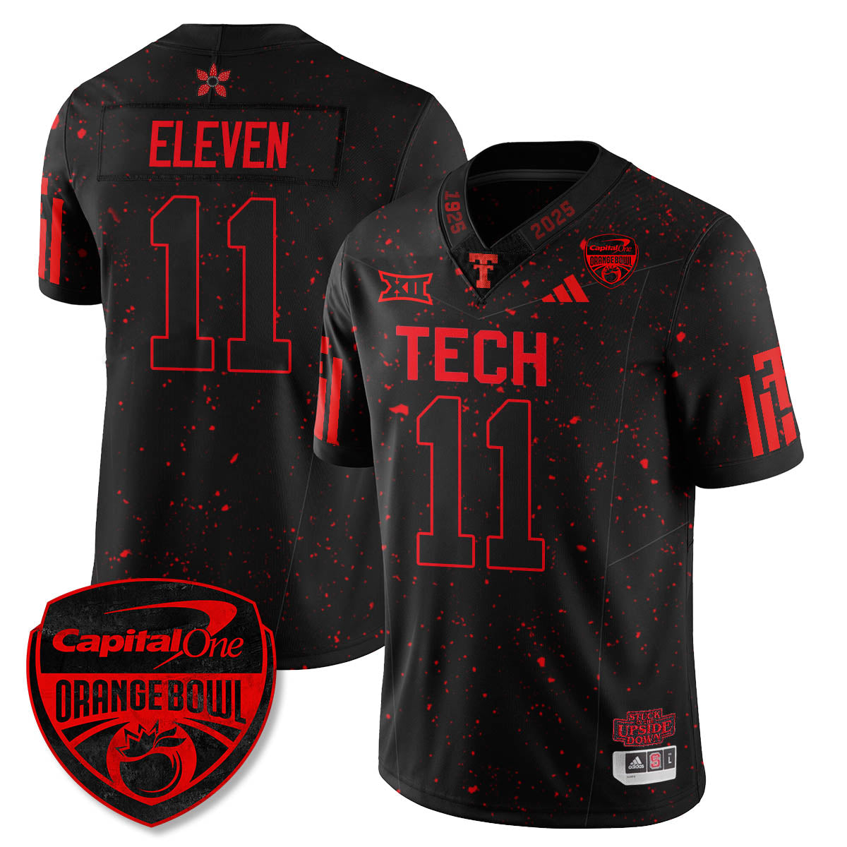 Texas Tech Red Raiders Stranger Things Vapor Limited Football Jersey - Orange Bowl - All Stitched