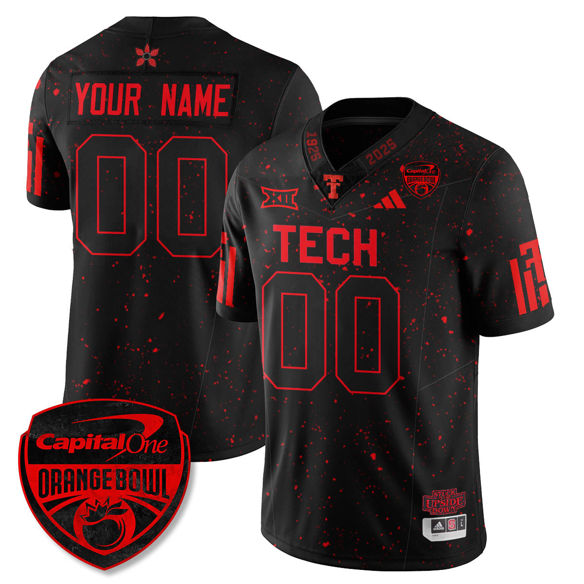 Texas Tech Red Raiders Stranger Things Vapor Limited Football Jersey - Orange Bowl - All Stitched