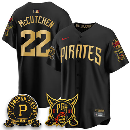 PIT 2026 City Connect Vapor Limited Jersey - Cobra & Est 1887 Patch - All Stitched
