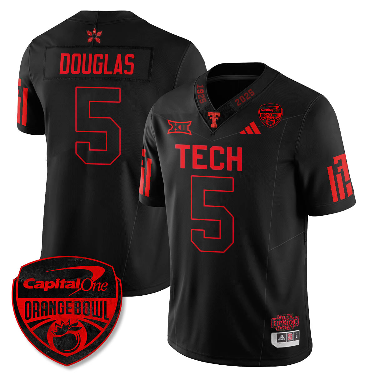 Texas Tech Red Raiders Stranger Things Vapor Limited Football Jersey - Orange Bowl - All Stitched