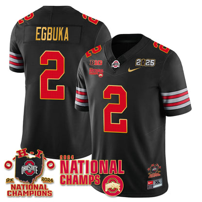 OSU 'Heritage Stripe' 2025 CFP Patch - National Champions Jersey N6 - All Stitched