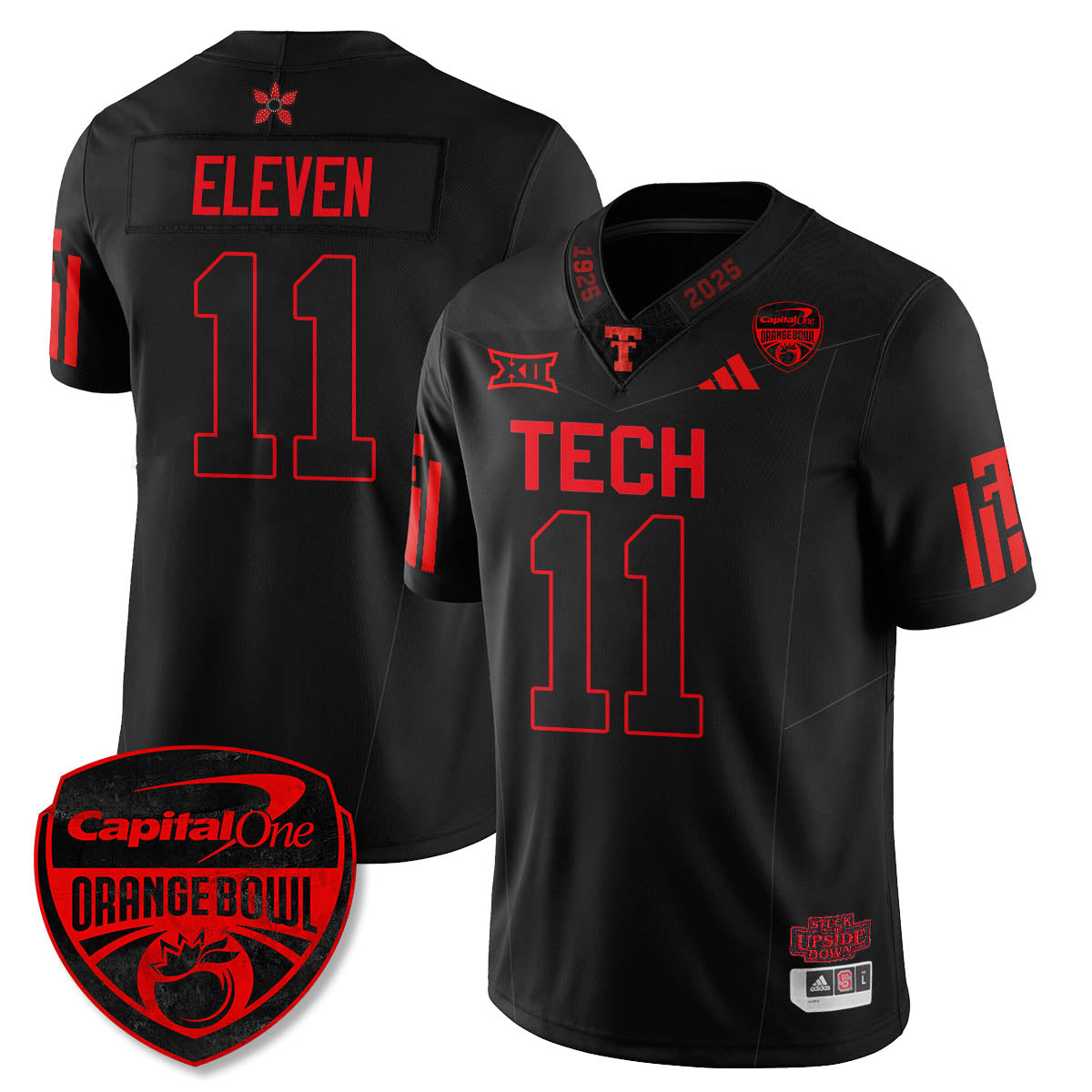 Texas Tech Red Raiders Stranger Things Vapor Limited Football Jersey - Orange Bowl - All Stitched