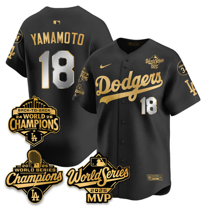 Yoshinobu Yamamoto LAD 2025 World Series MVP Jersey - All Stitched