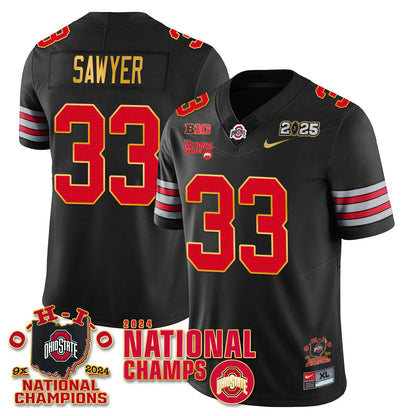 OSU 'Heritage Stripe' 2025 CFP Patch - National Champions Jersey N6 - All Stitched