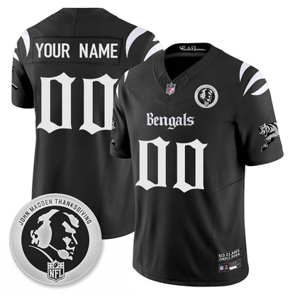 CIN Gothic Vapor Limited Custom Jersey - John Madden Patch - All Stitched