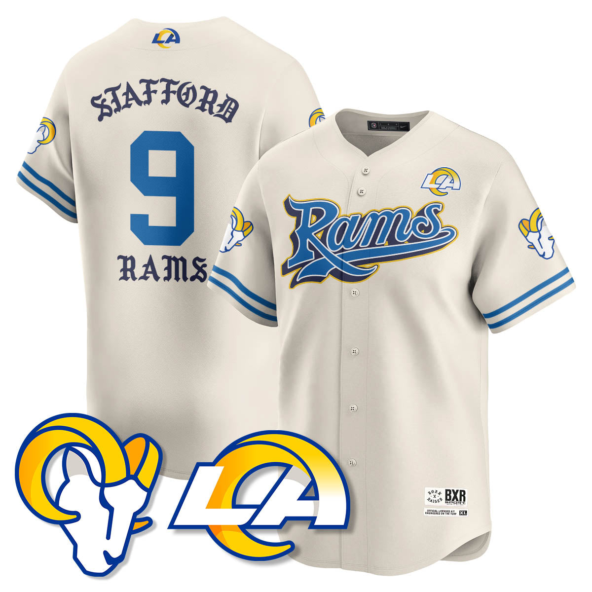 LAR Born x Raised Baseball Jersey - All Stitched