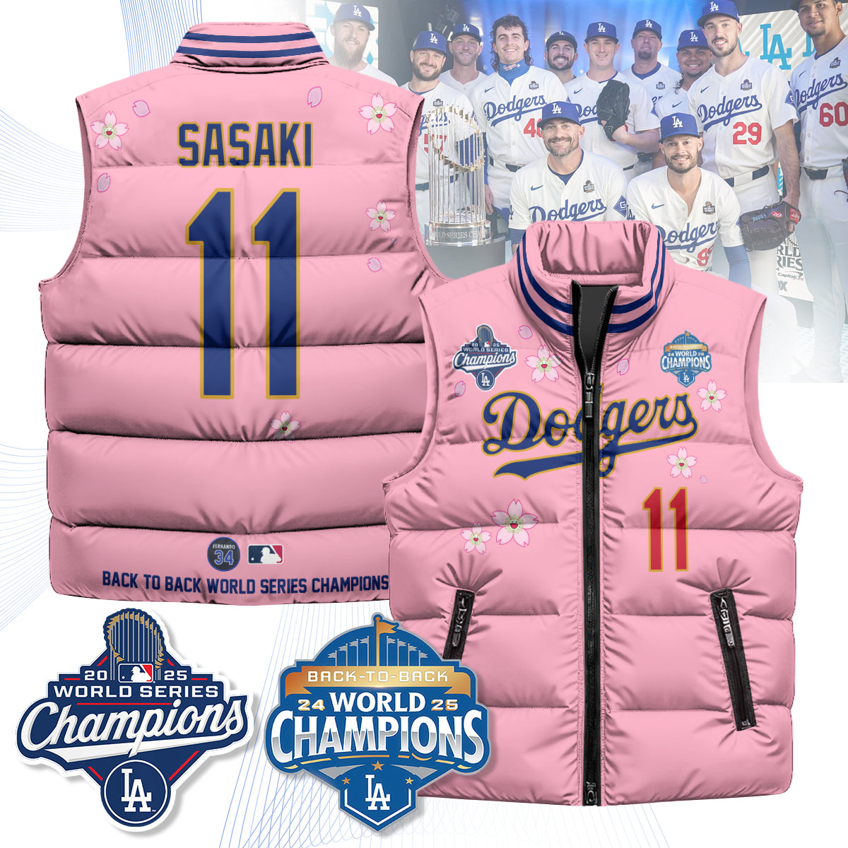 LAD Tokyo 2025 World Series Champions Puffer Vest