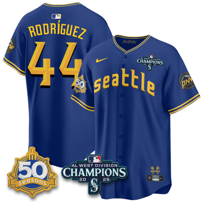 SEA Limited City Connect Jersey - 50th Anniversary & AL West Division Champions - All Stitched