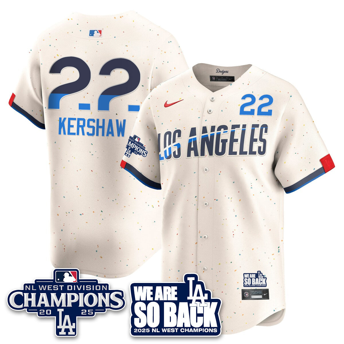 LAD 2025 NL West Division Champions Jersey - All Stitched