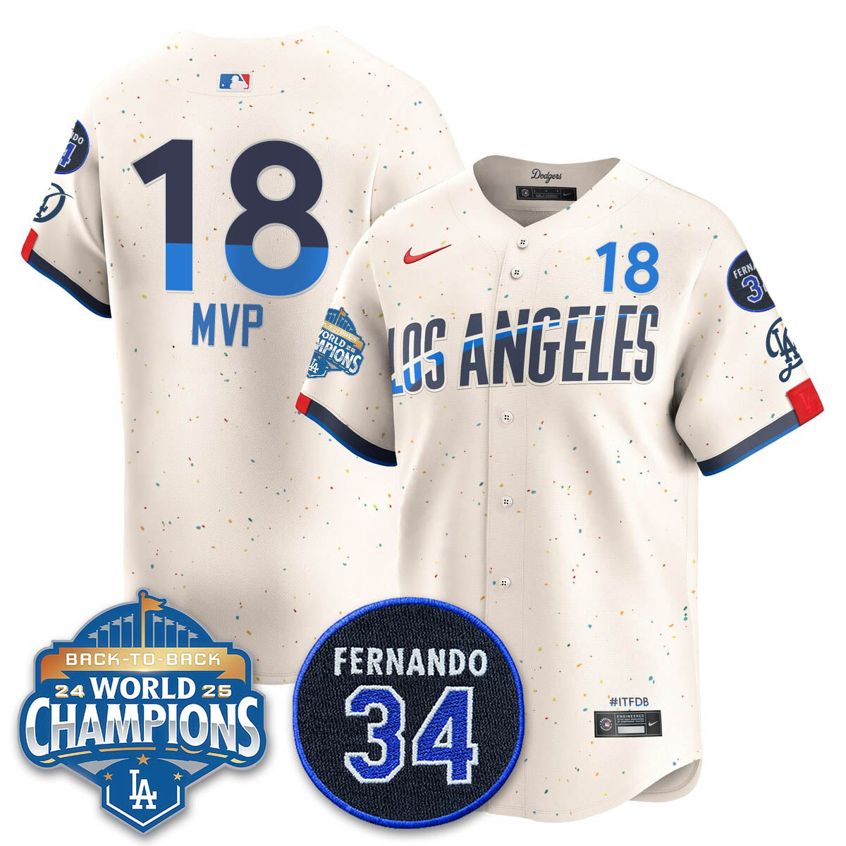 LAD 2025 Back To Back Champions Jersey - All Stitched