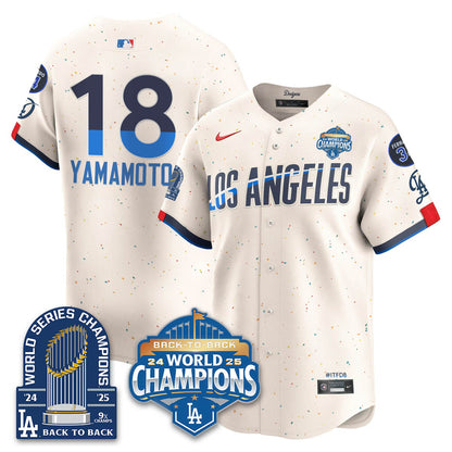 LAD 2025 World Series Champions Jersey - 9x Champs - All Stitched