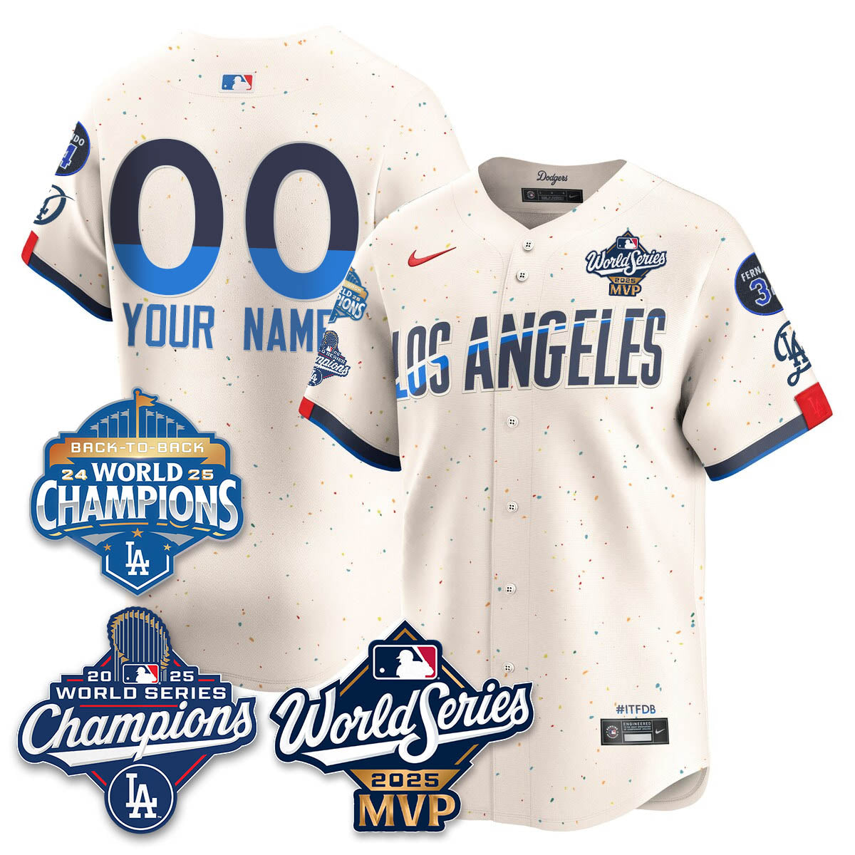 Yoshinobu Yamamoto LAD 2025 World Series MVP Jersey - All Stitched