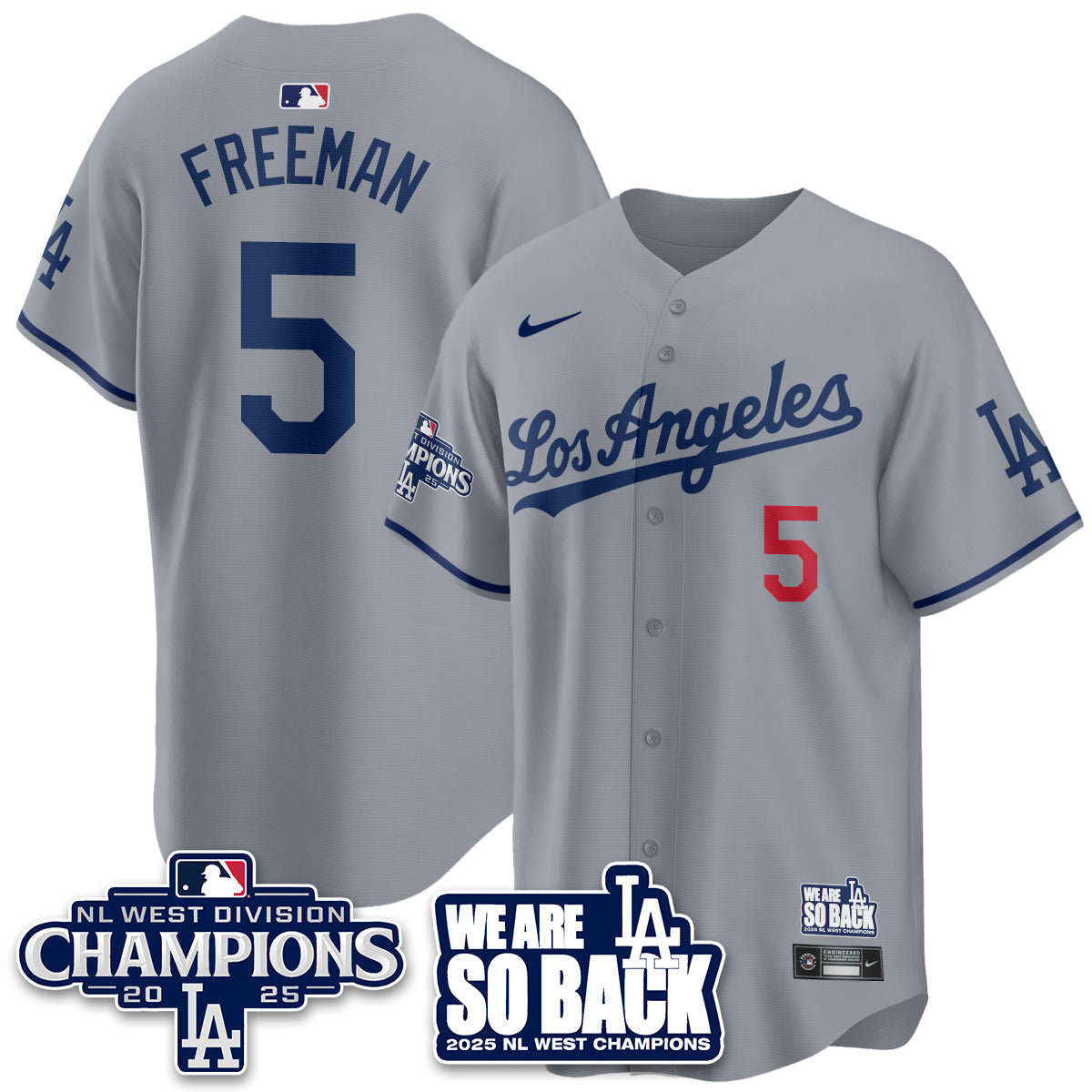 LAD 2025 NL West Division Champions Jersey - All Stitched