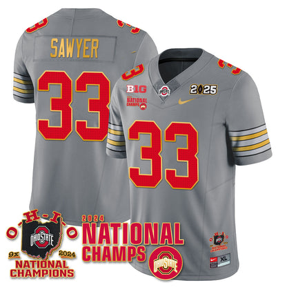 OSU 'Heritage Stripe' 2025 CFP Patch - National Champions Jersey N6 - All Stitched