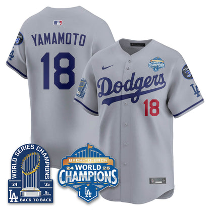 LAD 2025 World Series Champions Jersey - 9x Champs - All Stitched