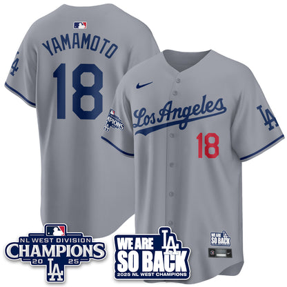LAD 2025 NL West Division Champions Jersey - All Stitched