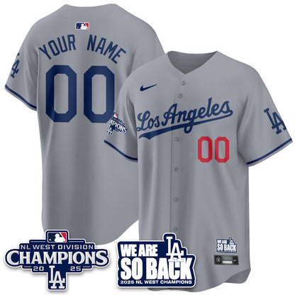 Custom LAD 2025 NL West Division Champions Jersey - All Stitched