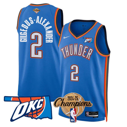 The Thunder 2024-25 Champions Jersey - All Stitched