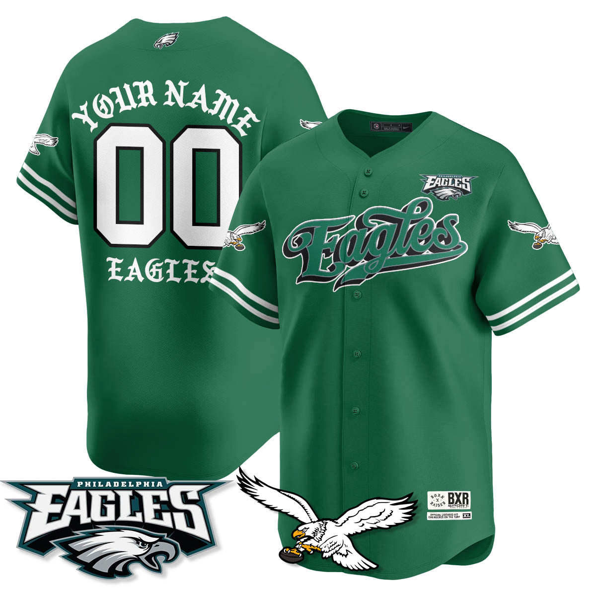 Custom PHI Born x Raised Baseball Jersey - All Stitched