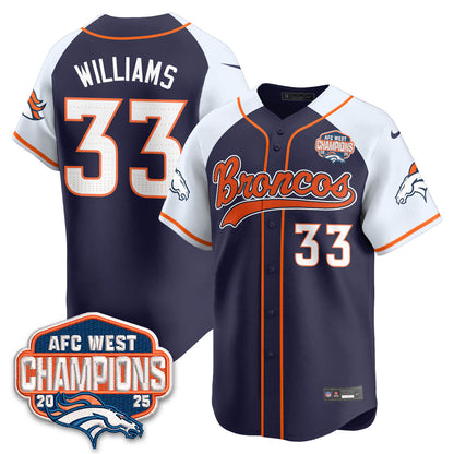 DEN AFC West Division Champions Limited Baseball Jersey - All Stitched