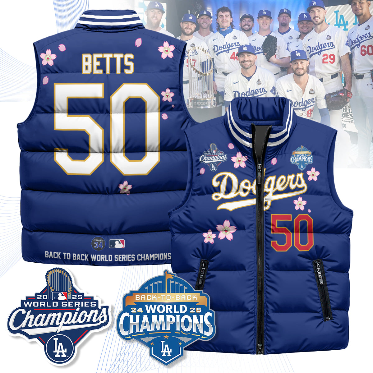 LAD Tokyo 2025 World Series Champions Puffer Vest
