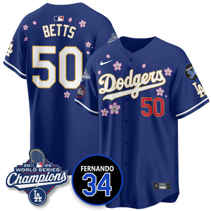 LAD Tokyo 2025 World Series Champions Jersey - All Stitched